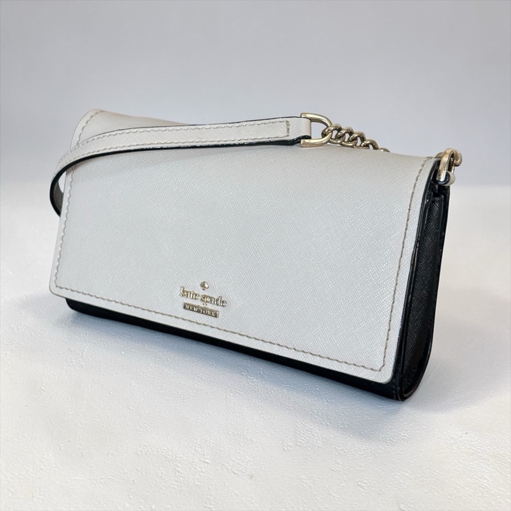 Kate Spade Cameron Street Corin Two-Tone Cream and Black Chain Crossbody Bag - Picture 2 of 12